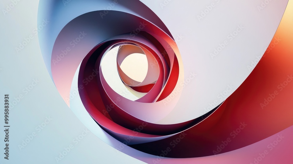 Poster abstract geometric shape in a random circular design