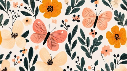 A cast with charming flower and butterfly designs, hand-drawn style, soft pastel colors, isolated on white background