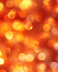 Obraz premium Defocused Abstract Orange Bokeh with Distinctive Festive Lighting Effects