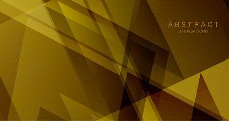 Obraz premium abstract composition featuring golden geometric shapes that create a sense of depth and movement
