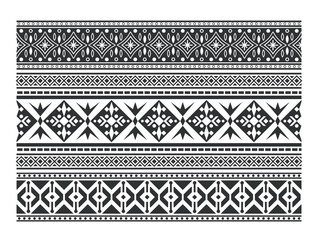 Ethnic fringe ornaments. Seamless pattern of geometric oriental ethnicity. Line vector illustration. Native African American Mexican Indian tribal style. Border design, textiles, fabrics, and tattoos