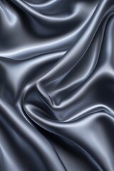 Obraz premium Abstract gray silky wavy reflective satin fabric material background. Vertical (2:3)