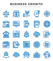 Set of Business Growth icons. Vector Illustration.