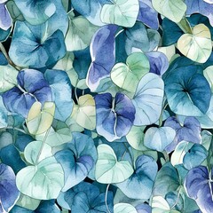 blue ceropegia seamless texture