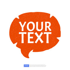 Retro comic book speech bubble doodle. Hand-drawn text frame perfect for captions, comics, and pop art designs. Vector illustration for posters, stickers, and creative projects.