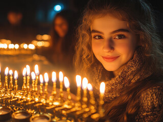 Inspiring Hanukkah menorah lighting ceremony pictures showing families and communities lighting the menorah together