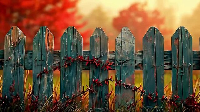 a fence with barbed wire