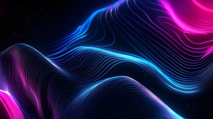 Fototapeta premium Dark background with a blue-purple gradient and a glow effect on the right side of the screen