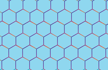Hexagonal shape gradient color Background Design 