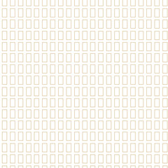 Abstract geometric pattern with squares, stripes, lines. Seamless vector background. White and gold ornament. Modern graphic design.