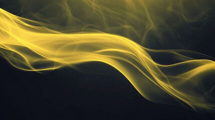 Obraz premium A sleek, modern abstract background in yellow and black with minimalist shadows and faint smoke effects, creating a sophisticated and atmospheric design.