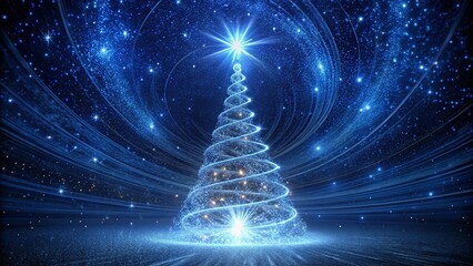 christmas tree dark background