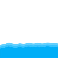 Naklejka premium Blue Ocean Waves
