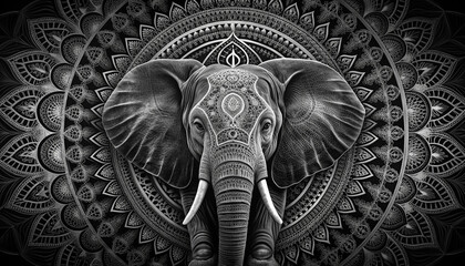 elephant sculpture on the wall