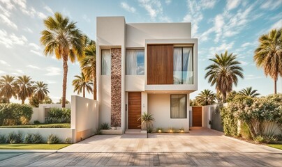 Fototapeta premium realistic a modern, minimalist house