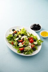 Traditional Greek salad with Feta cheese