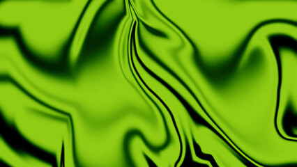 Background with green liquid effect. Abstract fluid background texture. Abstract background with lines