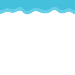 Obraz premium Blue Top Page Shape Border