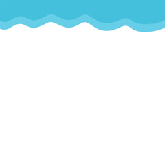 Blue Top Page Shape Border