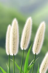 Fototapeta premium a specific grass or herb on the field, background is nature.