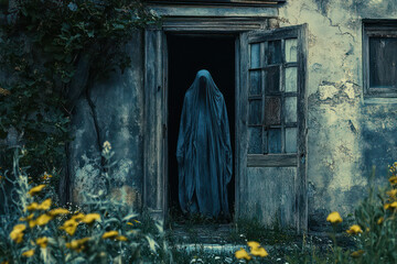 Spectral Figure in Derelict House