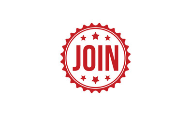Join rubber stamp vector illustration on white background.