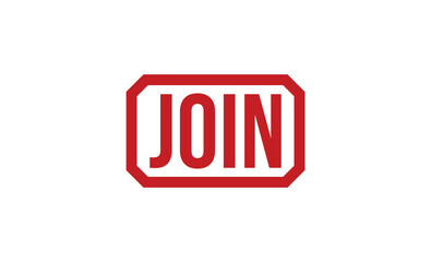 Join Red rubber stamp on white background. Join stamp sign. Join stamp.