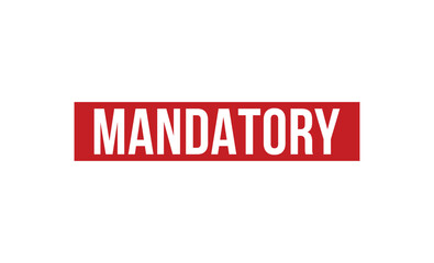 Fototapeta premium MANDATORY rubber stamp vector illustration on white background