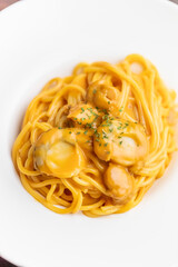 トマトクリームのパスタ