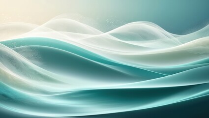 Fototapeta premium Abstract Teal and White Background with Feather Texture