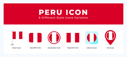 Peru icon for web. mobile apps and ui.