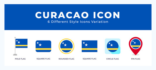Curacao icon for websites and apps. vector illustration