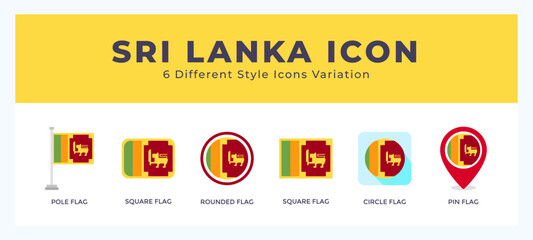 Sri lanka icon set pack vector illustration.