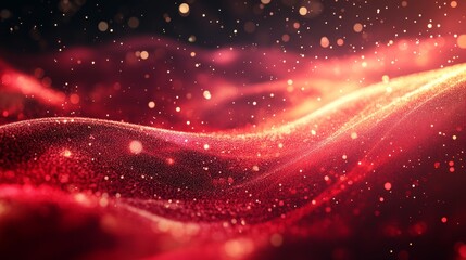 Red gradient background with light particle. 4K resolution graphic.