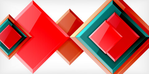 Shiny glossy metallic or plastic square design background. Vector Illustration For Wallpaper, Banner, Background, Card, Book Illustration, landing page