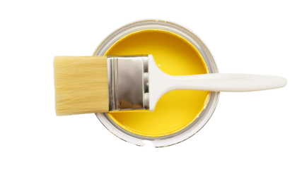 Farbe Vogelperspektive mit Pinsel Isoliert Keinen Hintergrund