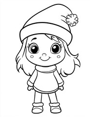 Main Image: A cheerful snowman wearing a bright scarf and a top hat, surrounded by playful kids building snow forts.

Festive Elements:

Cartoon-style Christmas trees decorated with colorful ornaments