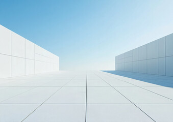 Fototapeta premium Abstract 3d rendering minimalist style architectural space scene