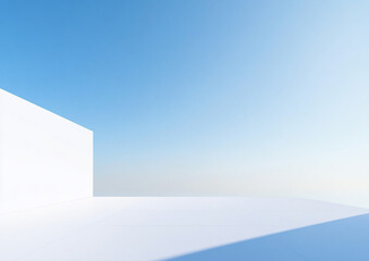 Abstract 3d rendering minimalist style architectural space scene