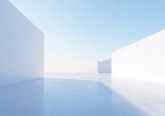 Obraz premium Abstract 3d rendering minimalist style architectural space scene