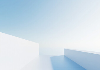 Abstract 3d rendering minimalist style architectural space scene