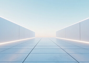 Obraz premium Abstract 3d rendering minimalist style architectural space scene