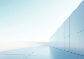 Abstract 3d rendering minimalist style architectural space scene,