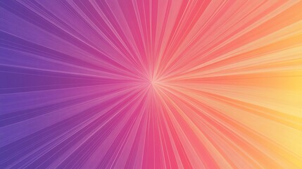 Obraz premium An abstract digital illustration of a radial pattern in purple, pink, red and yellow.