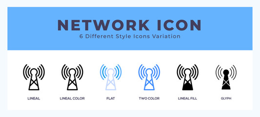 Network icon symbol. isolated. vector illustration with different styles