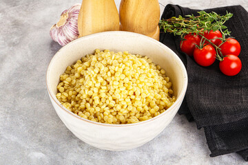 Organic wheat pasta - boiled ptitim