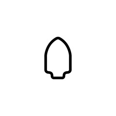 Large pike, large spearhead with smooth corners icon.