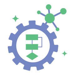 Scenario Testing Icon. Representing Scenario Planning. Model Testing. AI Scenario Evaluation. Simulation Analysis. Vector Editable icon.