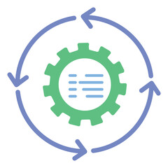 Dynamic Prompt Adjustment Icon. Representing AI Input Adjustment. System Prompt Tuning. Adaptive Prompting. Input Flexibility. Vector Editable icon.