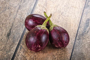 Raw smal asian baby eggplant